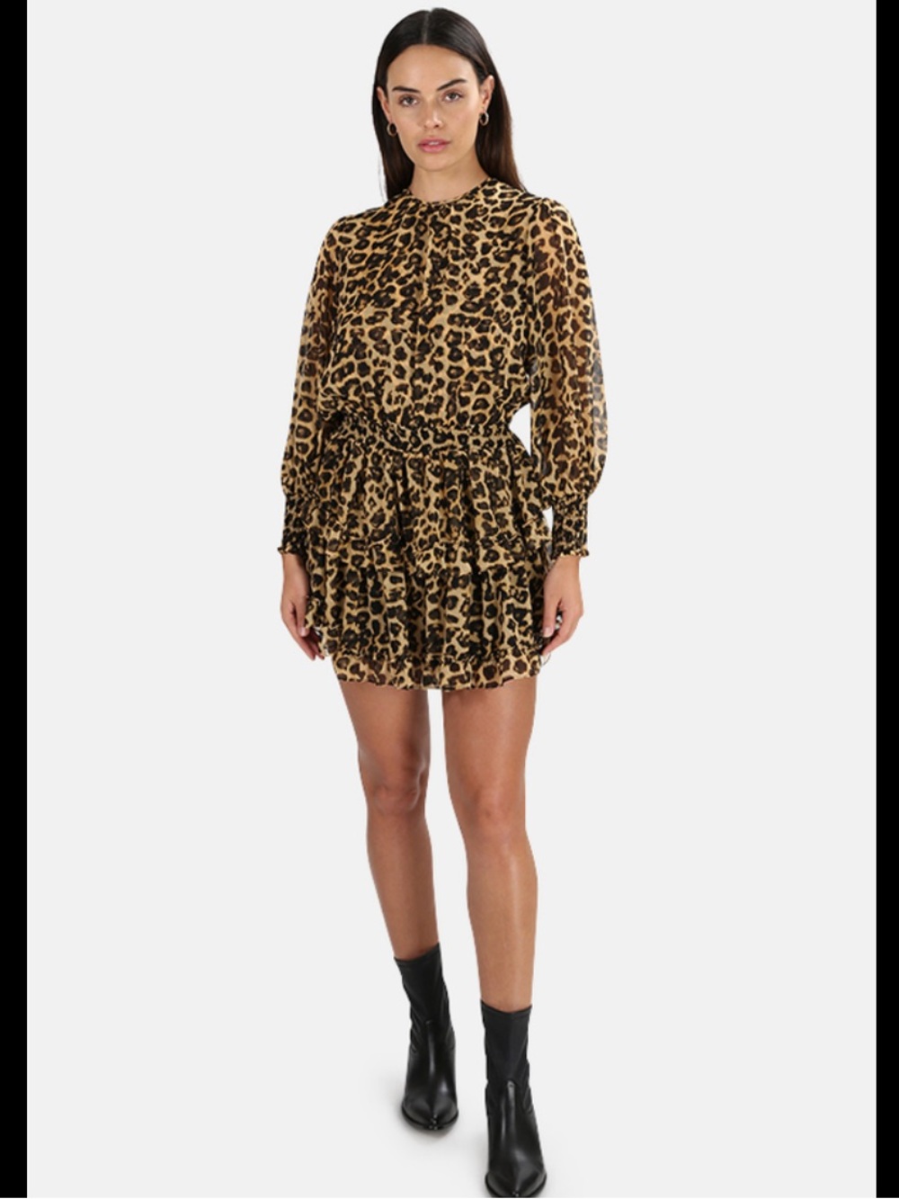 Miss Leopard Print Mini Dress